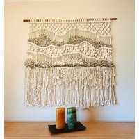 Großer Makramee Wandbehang Aus Mehreren Fasern von LetsKnotMacrame