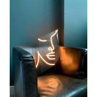 Frau Gesicht Neonkunst, Benutzerdefinierte Neon Schild Gesicht, Schlafzimmer, Led Custom Lichter, Wand Dekoration, Licht von LetsMakeNeon