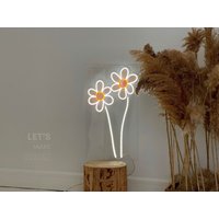 Kamillenblume Neon Schild Für Schlafzimmer, Kinderzimmer, Lichter Fürs Wohnzimmer, Blume Wandschild, Blumen von LetsMakeNeon