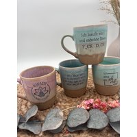 Kaffeebecher Mit Henkel - Kaffee Tasse Lustigen Sprüchen Dein Name Auf Deiner Einzigartiges Geschenk Häferl Heferl von Letsburnshop