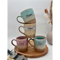 Kaffeebecher Mit Henkel - Kaffee Tasse Personalisiert Herz Dein Name Auf Deiner Einzigartiges Geschenk Häferl Heferl von Letsburnshop