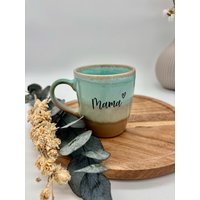 Kaffeebecher Mit Henkel - Kaffee Tasse Personalisiert Herz Dein Name Auf Deiner Einzigartiges Geschenk Häferl Heferl von Letsburnshop