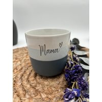 Kaffeebecher Ohne Henkel - Kaffee Tasse Personalisiert Mit Herz Dein Name Auf Deiner Einzigartiges Geschenk von Letsburnshop