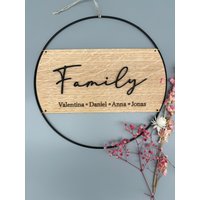Loop Family - Türschild Willkommensschild- Eichen Wohnung Dekoration von Letsburnshop