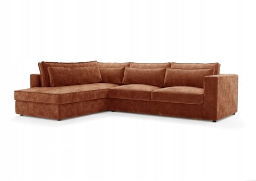 Letsit Ecksofa Caldea L Cremona Links Freistehendes Loungesofa Bequemes Ecksofa zum Entspannen Schmutzabweisend Für Wohnzimmer Schlafzimmer Rotbraun Letsit Ecksofa Caldea L Cremona Links Freistehendes Loungesofa Bequemes Ecksofa zum Entspannen Schmutzabweisend Für Wohnzimmer Schlafzimmer Rotbraun von Letsit Sofa