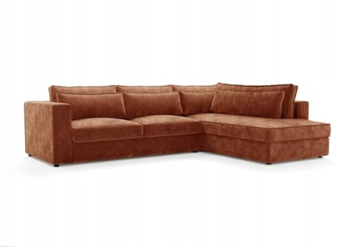 Letsit Ecksofa Caldea L Cremona Rechte Freistehendes Loungesofa Bequemes Ecksofa zum Entspannen Schmutzabweisend Für Wohnzimmer Schlafzimmer Rotbraun Letsit Ecksofa Caldea L Cremona Rechte Freistehendes Loungesofa Bequemes Ecksofa zum Entspannen Schmutzabweisend Für Wohnzimmer Schlafzimmer Rotbraun von Letsit Sofa