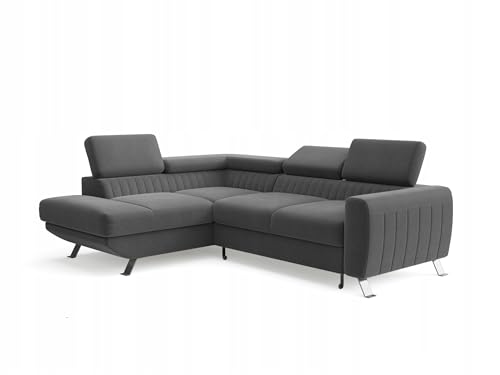 Letsit Ecksofa Ferrara L Cloud Links Freistehendes Loungesofa Bequemes Ecksofa mit Schlaffunktion Schmutzabweisend Für Wohnzimmer Schlafzimmer Anthrazit von Letsit Sofa