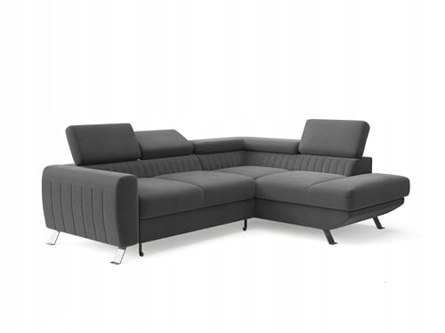 Letsit Ecksofa Ferrara L Cloud Rechts Freistehendes Loungesofa Bequemes Ecksofa mit Schlaffunktion Schmutzabweisend Für Wohnzimmer Schlafzimmer Anthrazit von Letsit Sofa