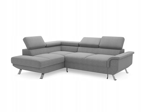 Letsit Ecksofa Siena L Primo Links Freistehendes Loungesofa Bequemes Ecksofa mit Schlaffunktion Schmutzabweisend Für Wohnzimmer Schlafzimmer Grau Letsit Ecksofa Siena L Primo Links Freistehendes Loungesofa Bequemes Ecksofa mit Schlaffunktion Schmutzabweisend Für Wohnzimmer Schlafzimmer Grau von Letsit Sofa