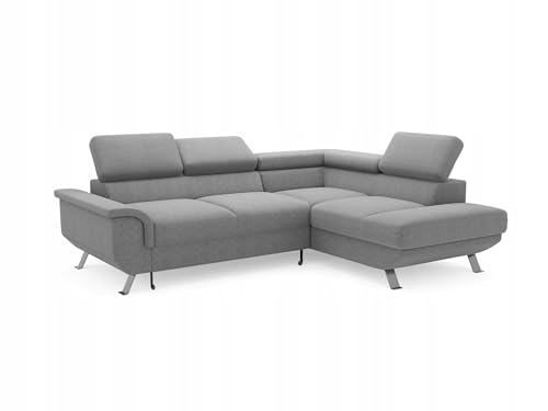Letsit Ecksofa Siena L Primo Rechts Freistehendes Loungesofa Bequemes Ecksofa mit Schlaffunktion Schmutzabweisend Für Wohnzimmer Schlafzimmer Grau Letsit Ecksofa Siena L Primo Rechts Freistehendes Loungesofa Bequemes Ecksofa mit Schlaffunktion Schmutzabweisend Für Wohnzimmer Schlafzimmer Grau von Letsit Sofa