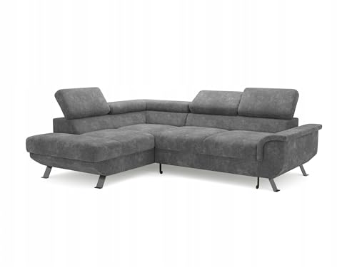 Letsit Ecksofa Siena L Raven Links Freistehendes Loungesofa Bequemes Ecksofa mit Schlaffunktion Schmutzabweisend Für Wohnzimmer Schlafzimmer Grau Letsit Ecksofa Siena L Raven Links Freistehendes Loungesofa Bequemes Ecksofa mit Schlaffunktion Schmutzabweisend Für Wohnzimmer Schlafzimmer Grau von Letsit Sofa
