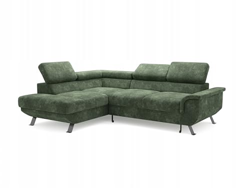 Letsit Ecksofa Siena L Raven Links Freistehendes Loungesofa Bequemes Ecksofa mit Schlaffunktion Schmutzabweisend Für Wohnzimmer Schlafzimmer Grün Letsit Ecksofa Siena L Raven Links Freistehendes Loungesofa Bequemes Ecksofa mit Schlaffunktion Schmutzabweisend Für Wohnzimmer Schlafzimmer Grün von Letsit Sofa