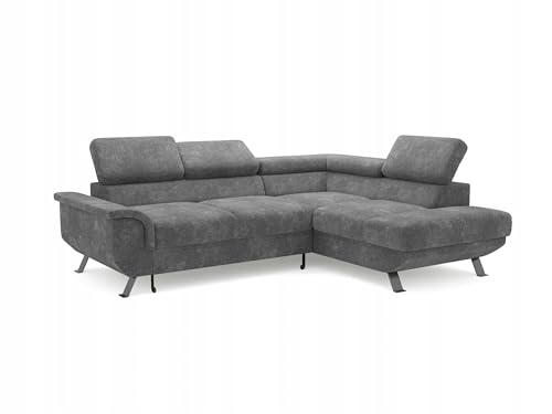 Letsit Ecksofa Siena L Raven Rechts Freistehendes Loungesofa Bequemes Ecksofa mit Schlaffunktion Schmutzabweisend Für Wohnzimmer Schlafzimmer Grau Letsit Ecksofa Siena L Raven Rechts Freistehendes Loungesofa Bequemes Ecksofa mit Schlaffunktion Schmutzabweisend Für Wohnzimmer Schlafzimmer Grau von Letsit Sofa