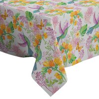 Handgemachte Dekorative Tischdecke, Blumen Vogel Kolibri Druck, Rechteck/ Quadrat, Home Decor Stoff von Letsstartwith1