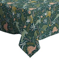 Handgemachte Dekorative Tischdecke, Bunte Doodle Dinosaurier, Rechteck/Quadrat, Wohndekor-stoff von Letsstartwith1
