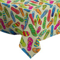 Handgemachte Dekorative Tischdecke, Bunte Flip Flops Print, Rechteck/Quadrat, Wohndekor-stoff von Letsstartwith1