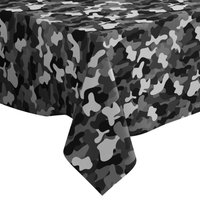 Handgemachte Dekorative Tischdecke, Camouflage Schwarz Weiß Camo Muster Druck, Rechteck/ Quadratisch, Dekostoff von Letsstartwith1