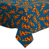 Handgemachte Dekorative Tischdecke, Doodle Pizza Print, Rechteck/Quadrat, Dekorationsstoff von Letsstartwith1