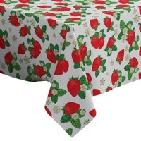Handgemachte Dekorative Tischdecke, Erdbeerdruck, Rechteck/Quadrat, Wohndekor-stoff von Letsstartwith1