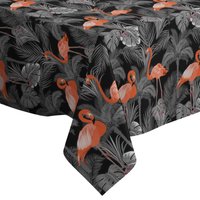 Handgemachte Dekorative Tischdecke, Flamingo-Blätter-Muster, Rechteck/Quadrat, Wohndekor-stoff von Letsstartwith1