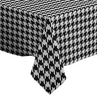 Handgemachte Dekorative Tischdecke, Hahnentritt Schwarz Weiß Muster Druck, Rechteck/ Quadratisch, Dekostoff von Letsstartwith1