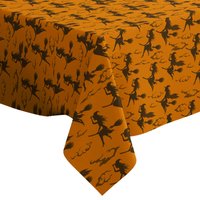 Handgemachte Dekorative Tischdecke, Halloween Fliegende Hexe Druck, Rechteck/ Quadratisch, Dekostoff von Letsstartwith1