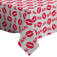 Handgemachte Dekorative Tischdecke, Lippenstift Küsst Umarmungen Muster Druck, Rechteck/ Quadratisch, Dekostoff von Letsstartwith1