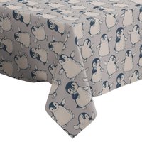 Handgemachte Dekorative Tischdecke, Niedlicher Einfarbiger Pinguindruck, Rechteck/Quadrat, Wohndekor-stoff von Letsstartwith1