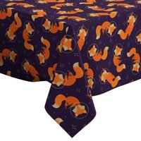 Handgemachte Dekorative Tischdecke, Niedlicher Fuchs-Space-Print, Rechteckig/Quadratisch, Dekorationsstoff von Letsstartwith1