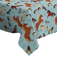 Handgemachte Dekorative Tischdecke, Pferde Auf Druck, Rechteckig/Quadratisch, Dekorationsstoff von Letsstartwith1