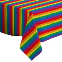 Handgemachte Dekorative Tischdecke, Regenbogen Gestreift Lgbt Print, Rechteck/Quadrat, Wohndekor-stoff Handgemachte Dekorative Tischdecke, Regenbogen Gestreift Lgbt Print, Rechteck/Quadrat, Wohndekor-stoff von Letsstartwith1