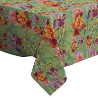 Handgemachte Dekorative Tischdecke, Sommergarten Iris Blumen Aquarell Druck, Rechteck/Quadrat, Wohndekor Stoff von Letsstartwith1
