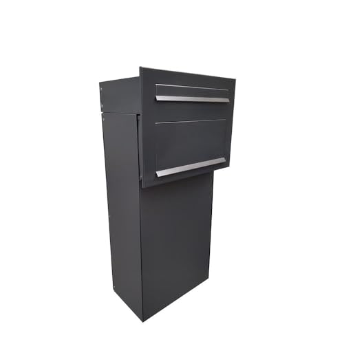F-05-B XXL Durchwurf Paket-Briefkasten in RAL 7016 (30-51 cm Tiefe) von Letterbox24