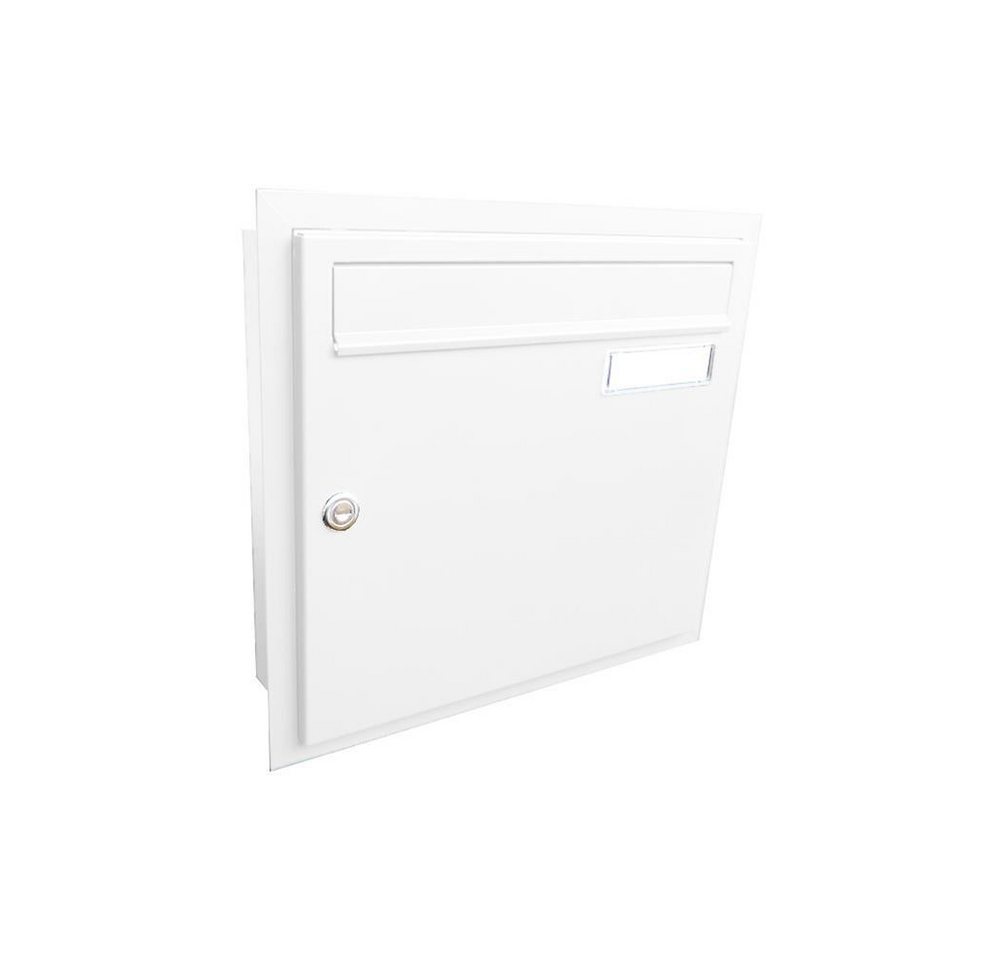 Letterbox24 Briefkasten A-01 Unterputz Briefkasten Verkehrsweiß (RAL 9016), Briefkasten in RAL 9016 von Letterbox24
