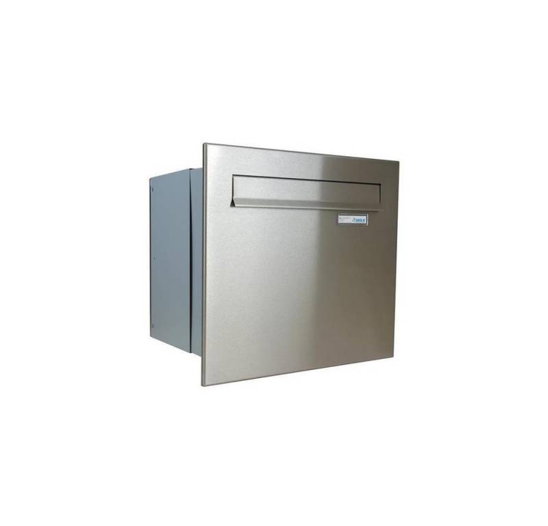 Letterbox24 Briefkasten AV-Serie Edelstahl Durchwurfbriefkasten mit variabler Tiefe (Frontplatte: 390x430 mm (HxB), Frontplatte aus Edelstahl) von Letterbox24