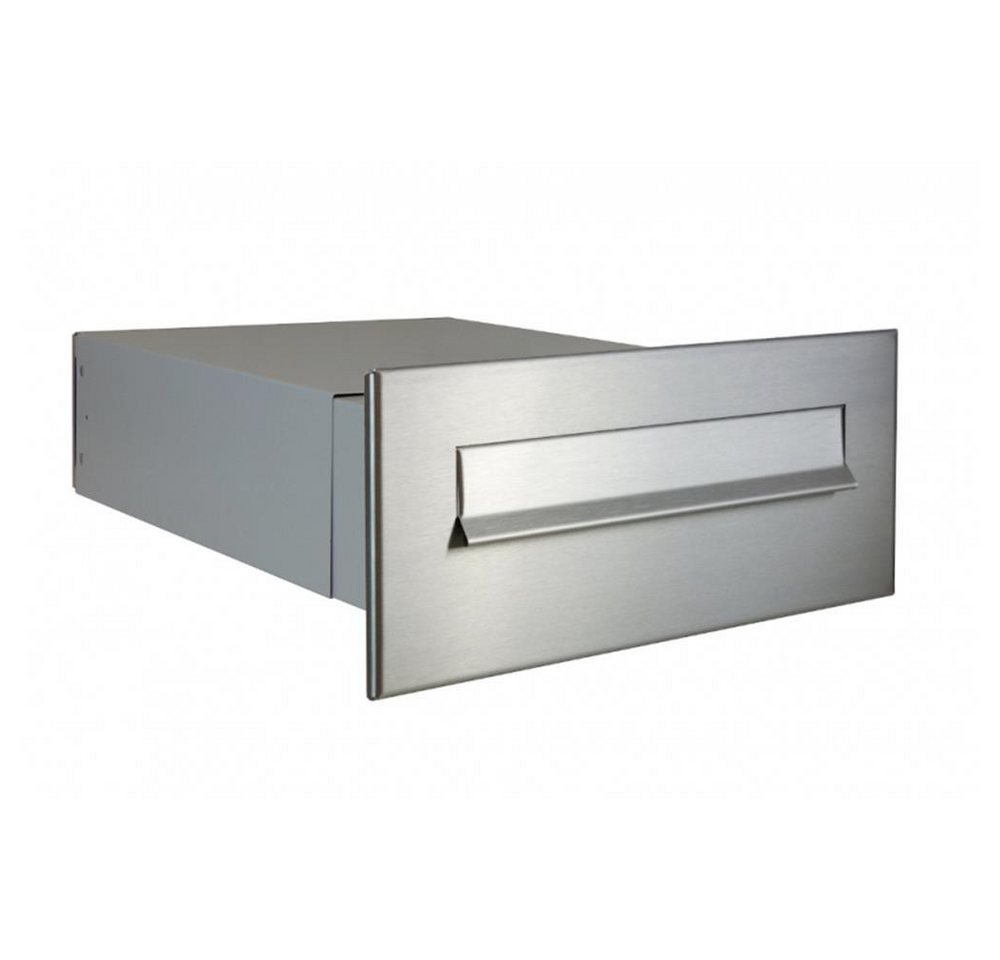Letterbox24 Briefkasten BV-Serie Edelstahl Mauerdurchwurf Briefkasten (ohne Namensschild), ohne Namensschild von Letterbox24
