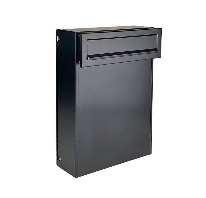 Letterbox24 Briefkasten C-050 Zaun Durchwurf Briefkasten Anthrazit RAL 7016 (benötigte Tor/Tür-Stärke: zwischen 24 - 32 mm) von Letterbox24