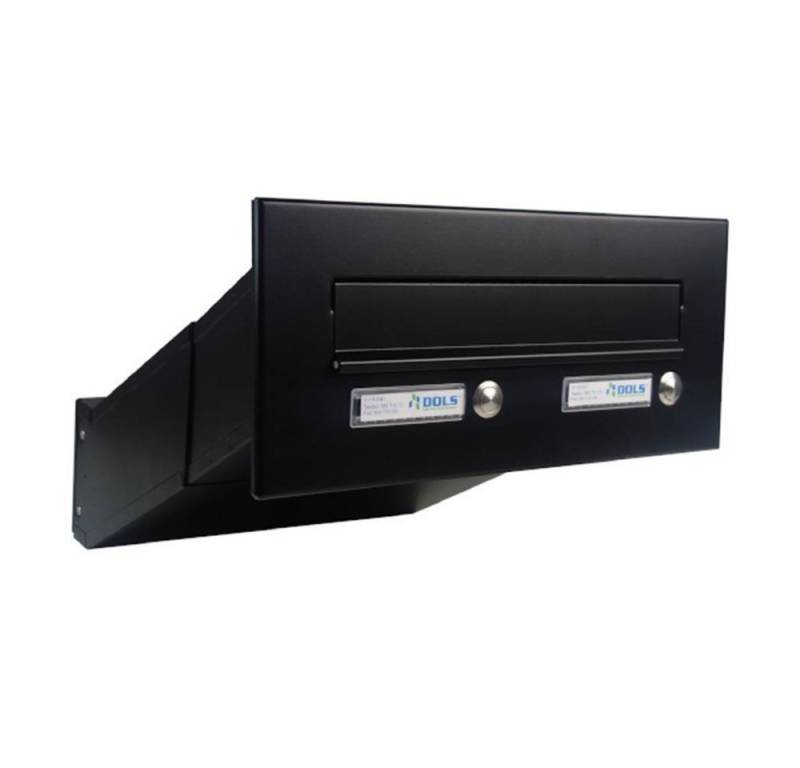 Letterbox24 Briefkasten DV-Serie 1-fach Durchwurfbriefkasten in RAL, 2 Namensschilder und 2 Klingeln von Letterbox24