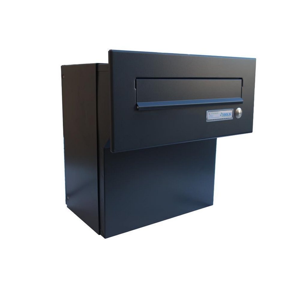 Letterbox24 Briefkasten F-Serie Durchwurfbriefkasten in RAL (1 Klingeltaster), mit Namensschild und Klingel von Letterbox24