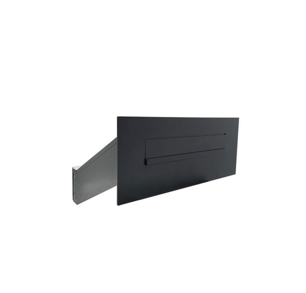Letterbox24 Briefkasten FLAT Design Durchwurfbriefkasten DX-041 in RAL 7016 (Tiefe: 23-38 cm) (ohne Klingeltaster, ohne Namensschild) von Letterbox24