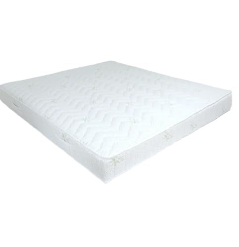Letti Moderni Latexmatratze Kokos Wave 7 Zonen RG 70 (bis 125kg) Bezug & Latexkern ÖKO TEX® (200 cm x 200 cm x 20 cm Härtegrad: 2 (95 kg)) von Letti Moderni
