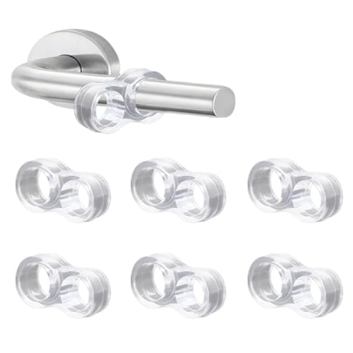 Leucasa 12 Stück Türstopper Klinke Transparente 8-Form Fensterstopper Türklinkenpuffer Türklinken Stopper für Türdrücker,Schutz Von Wänden und Möbeln von Leucasa