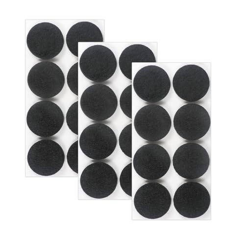 Leucasa 24 Stück Filzgleiter Selbstklebend 40mm Filzgleiter für Stühle Möbelgleiter 5mm Dicke für Möbelfüße, Stuhlbeine, zum Schutz von Hartholzböden von Leucasa