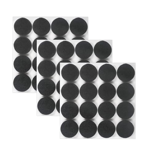 Leucasa 48 Stück Filzgleiter Selbstklebend 30mm Filzgleiter für Stühle Möbelgleiter 5mm Dicke für Möbelfüße, Stuhlbeine, zum Schutz von Hartholzböden von Leucasa
