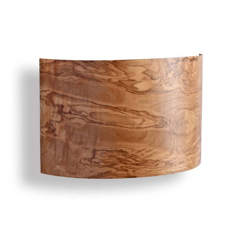 LeuchtNatur - Cortex - halbrunde Wandleuchte aus Holz- und Heufurnier von LeuchtNatur