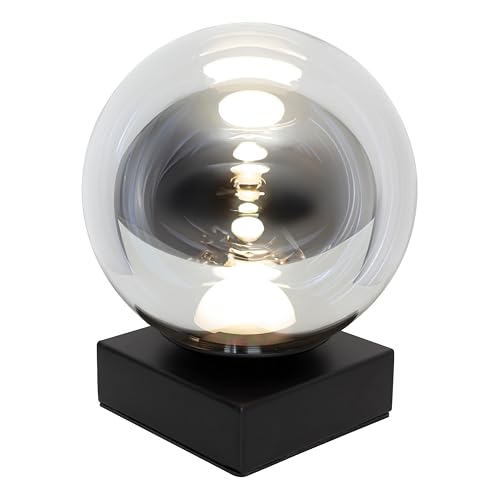 LED Tischleuchte Altair,moderne 1-flammige Standlampe aus Metall in Silber,mit 42verspiegelte Gläser,Tischlampe mit Schnurschalter,Standleuchte,Wohnzimmerlampe von Leuchte.Store