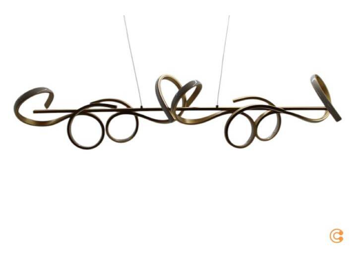 B-Ware Leuchten Direkt Led Pendelleuchte Curls Hängelampe Deckenlampe Led Messing M426 B-Ware von Leuchten-Direkt