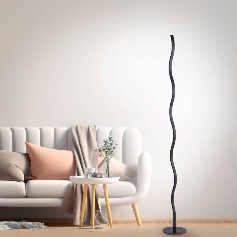 LED-Stehleuchte Wave 3.000K 120cm schwarz von JUST LIGHT. GmbH