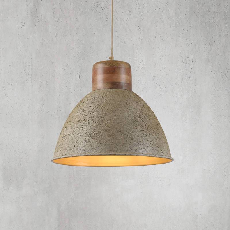 Hängeleuchte Samia, Mangoholz, beige strukturiert von JUST LIGHT. GmbH