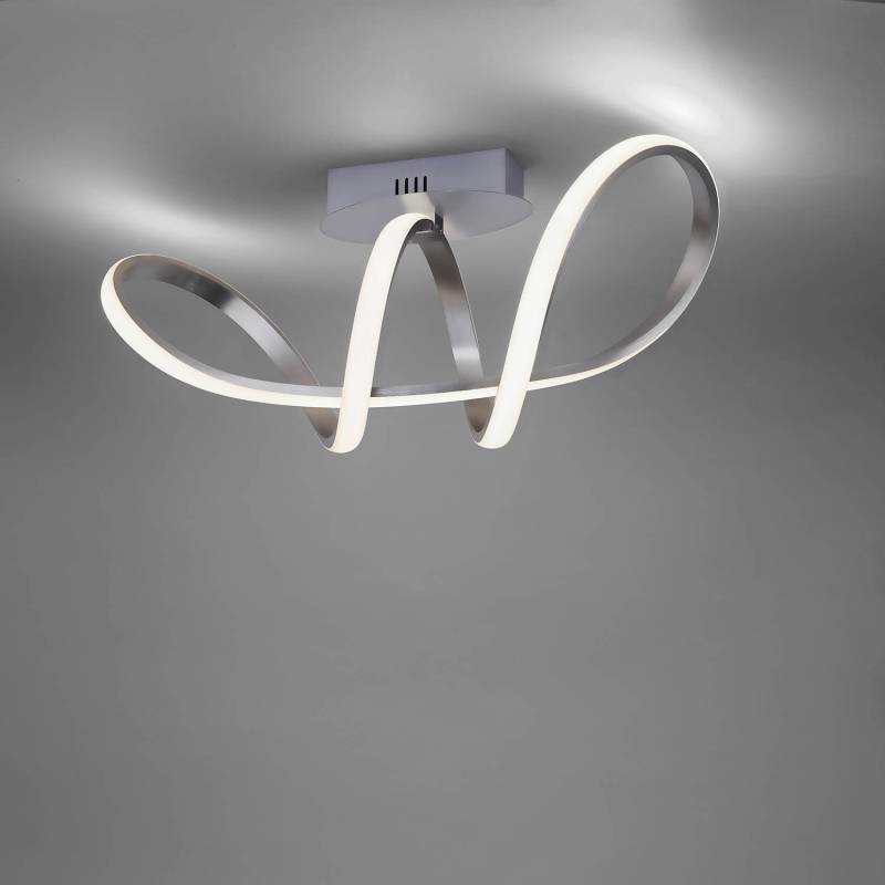 home24 LED-Deckenleuchte Maria 60 x 25 x 25cm Silber Material: Metall, Andere Metallart: Aluminium, Eisen Oberfläche Metall: Lackiert LED LED-Platine von home24